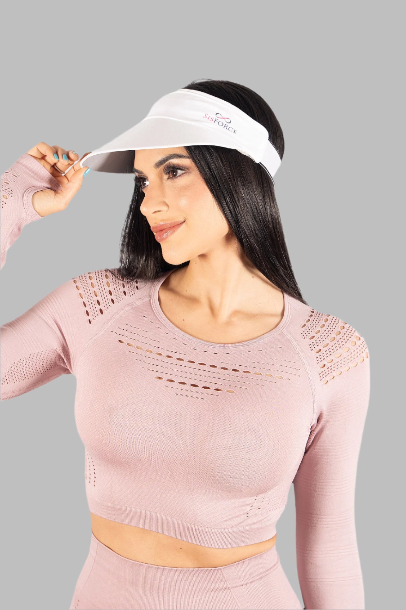 SisForce Adjustable Visor Cap – White